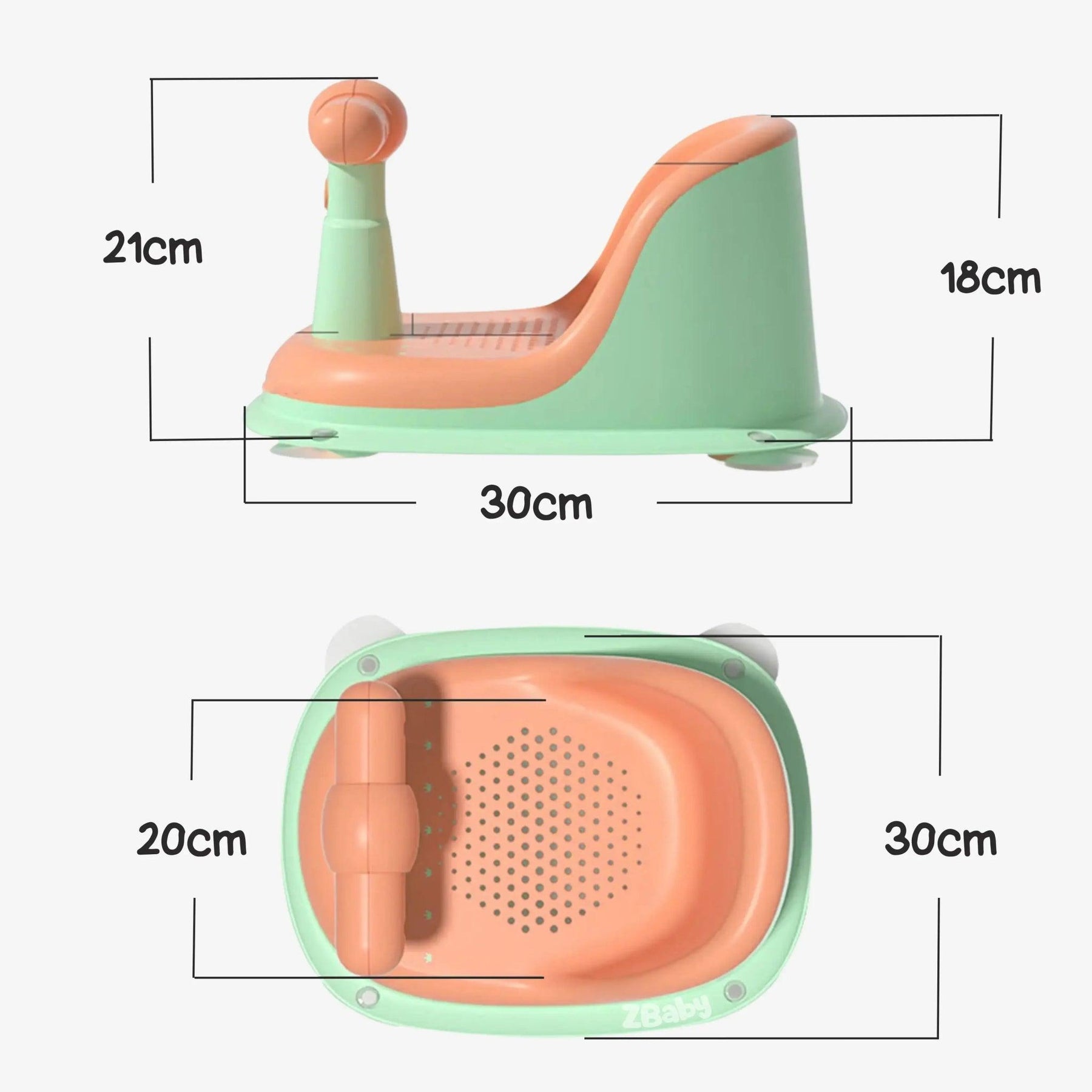 Assento de Banho Bebê - Antiderrapante e Seguro - ZBaby
