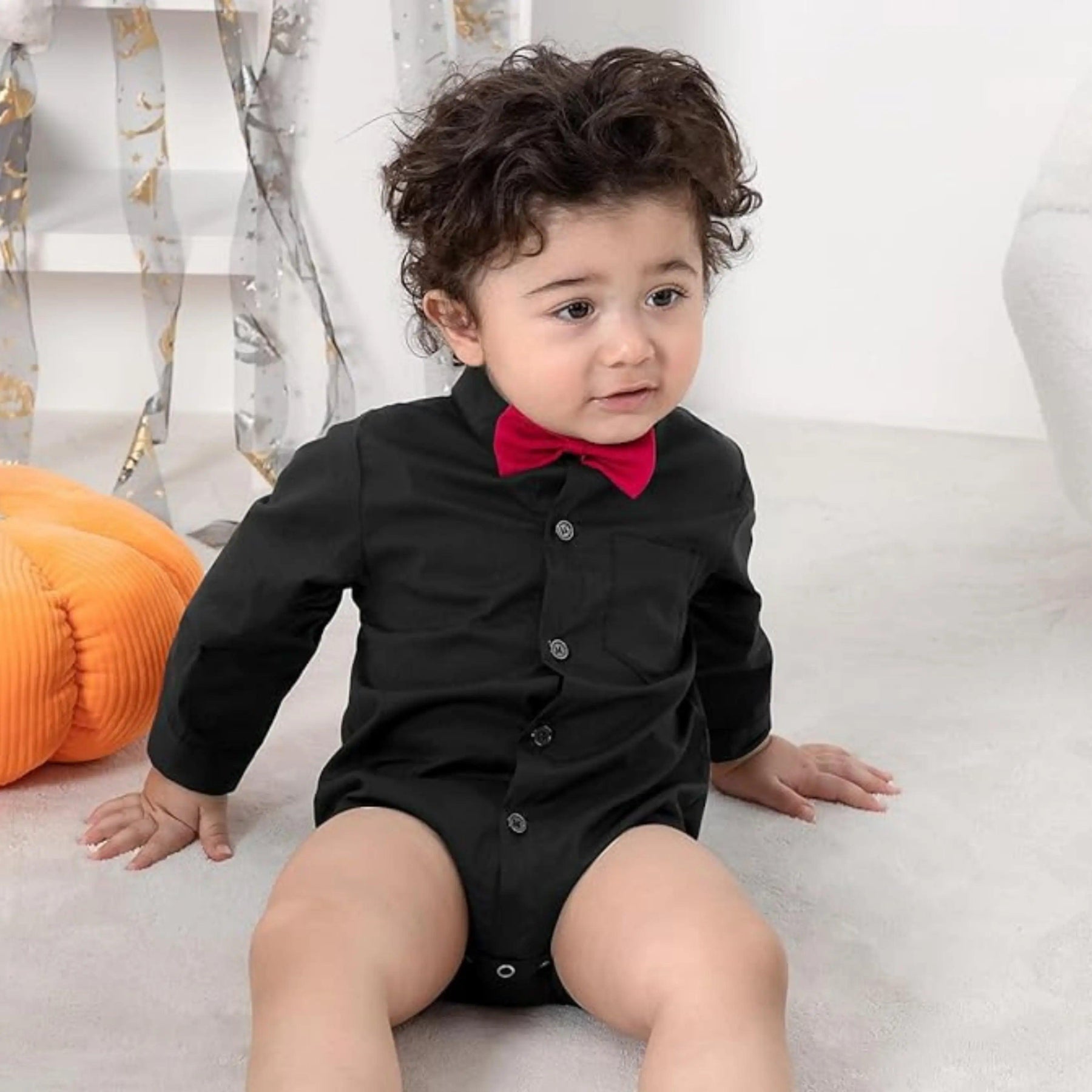 Body Bebê Natal Preto com Gravata - ZBaby