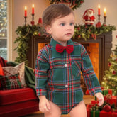 Body Bebê Natal Xadrez com Gravata - ZBaby