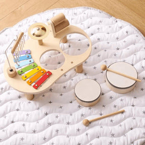 Brinquedo Bateria Infantil Montessori - Instrumentos Musicais de Madeira - ZBaby