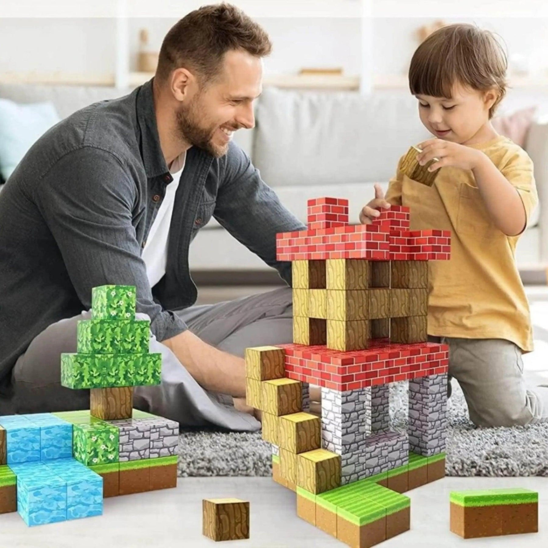 Brinquedo Blocos Magnéticos Minecraft de Construção - ZBaby