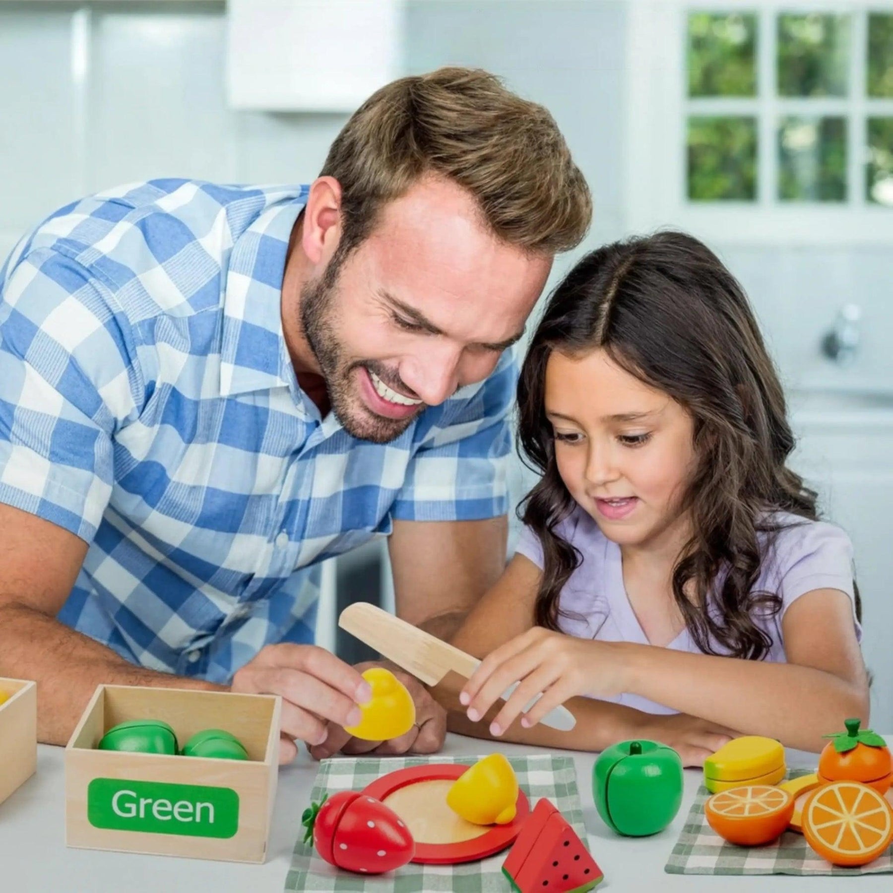 Brinquedo Cozinha Infantil Montessori - Frutas e Comidas de Madeira - ZBaby