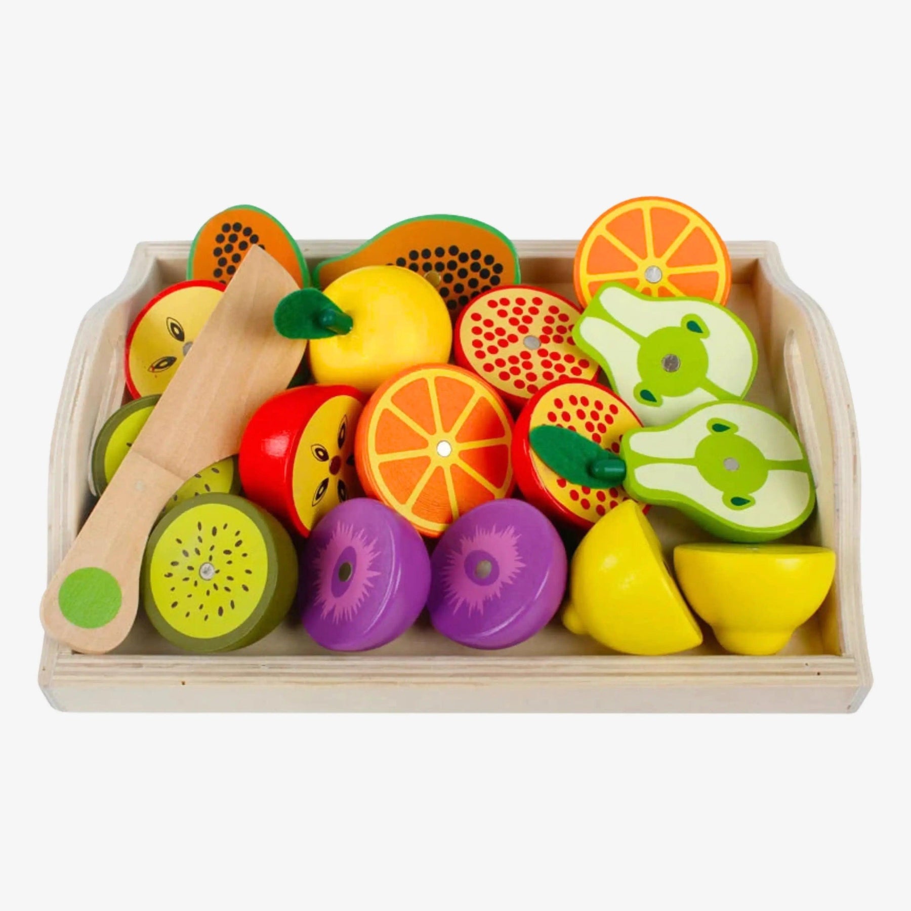 Brinquedo Cozinha Infantil Montessori - Frutas e Comidas de Madeira - ZBaby