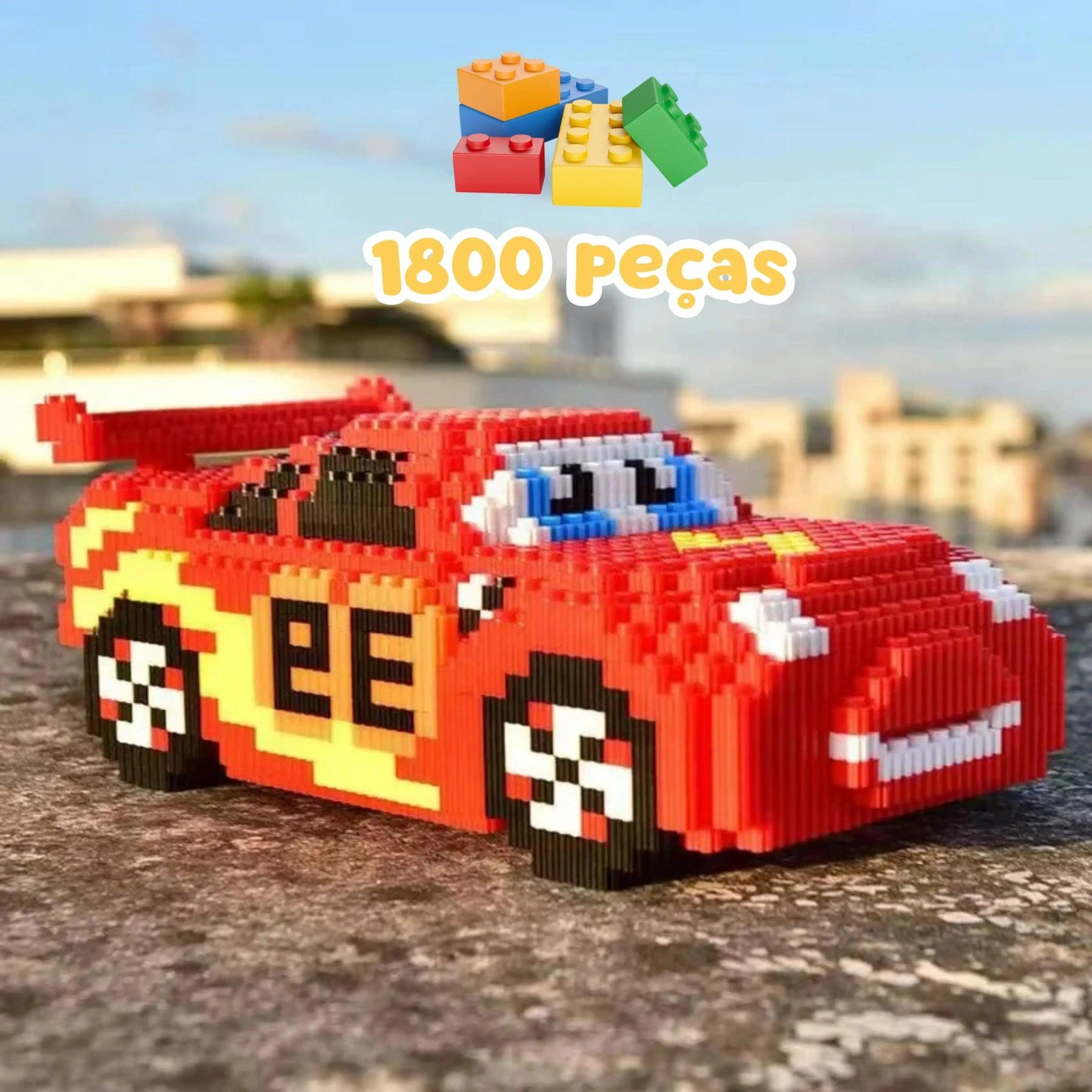 Brinquedo Lego Relâmpago Mcqueen Infantil - Carrinho de Montar - ZBaby