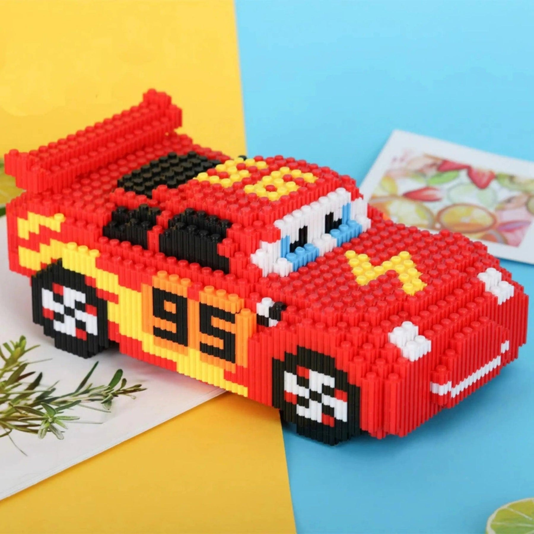 Brinquedo Lego Relâmpago Mcqueen Infantil - Carrinho de Montar - ZBaby