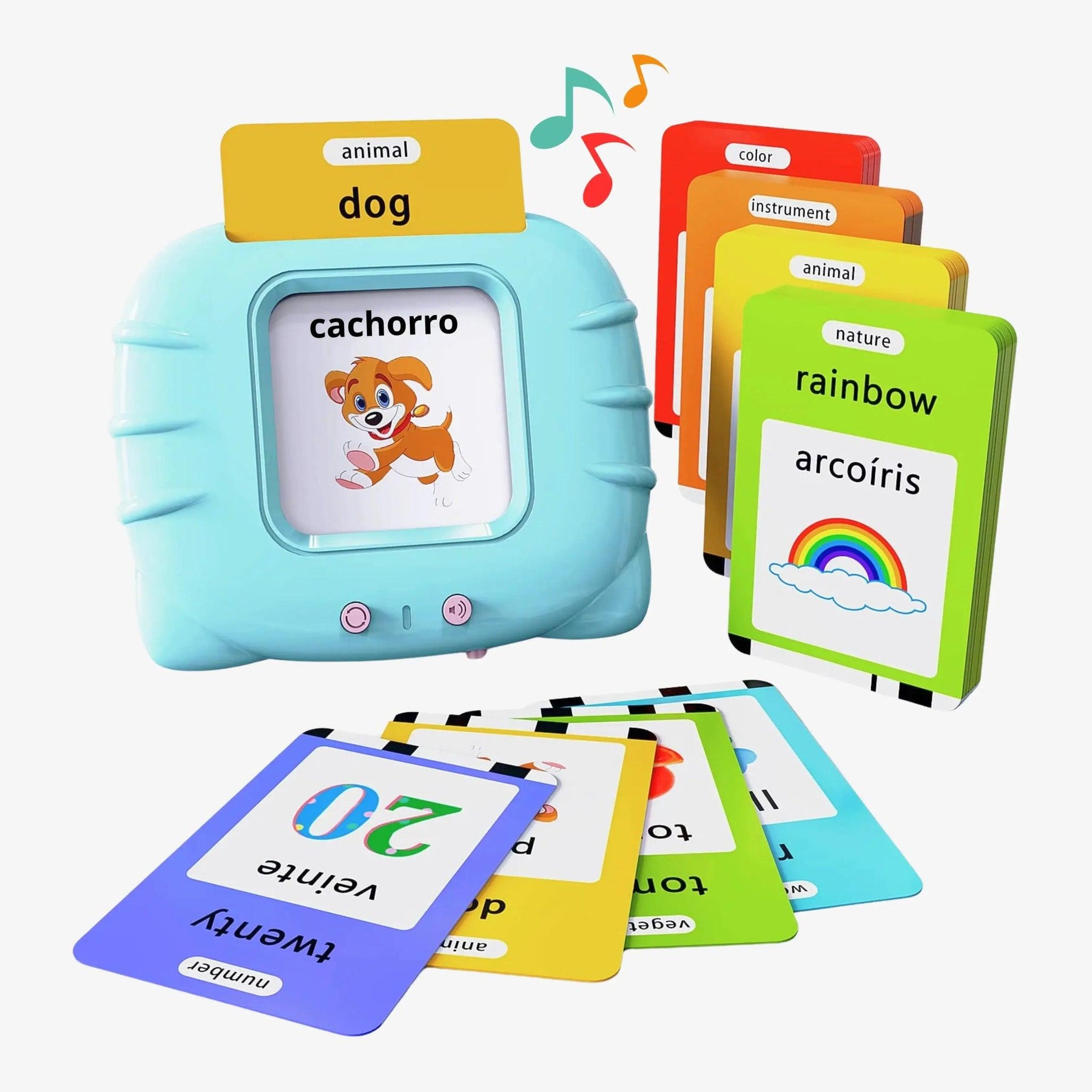 Brinquedo para Aprender Inglês - Leitor de Cartas com Som - ZBaby