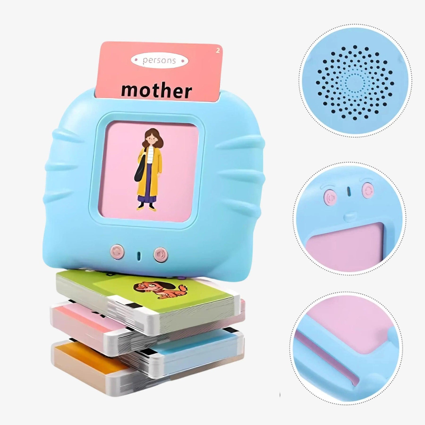 Brinquedo para Aprender Inglês - Leitor de Cartas com Som - ZBaby