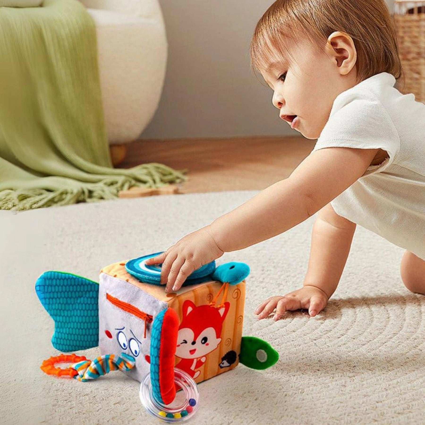 Brinquedo Sensorial Cubo Divertido para Bebês - ZBaby