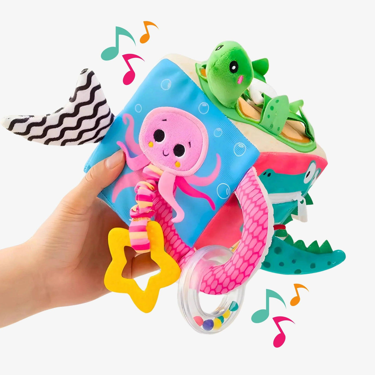 Brinquedo Sensorial Cubo Divertido para Bebês - ZBaby