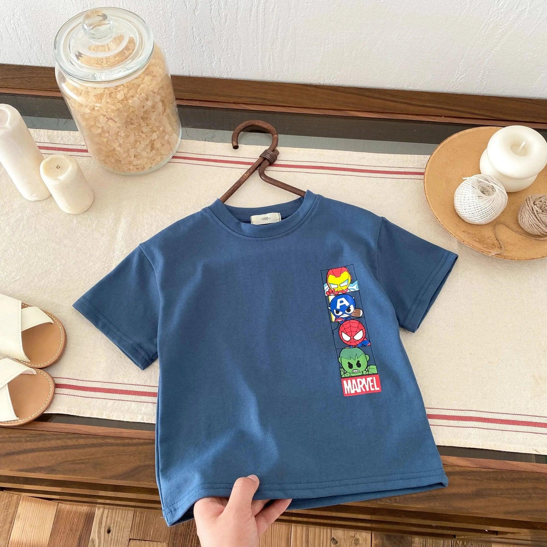 Camiseta Infantil Super Hérois Marvel Vingadores - ZBaby