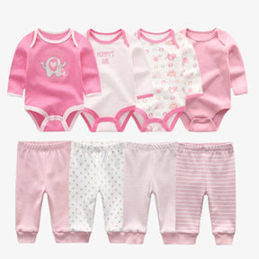 Kit Enxoval Body e Calça Bebê 8 Peças - ZBaby