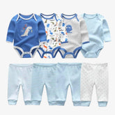 Kit Enxoval Body e Calça Bebê 8 Peças - ZBaby