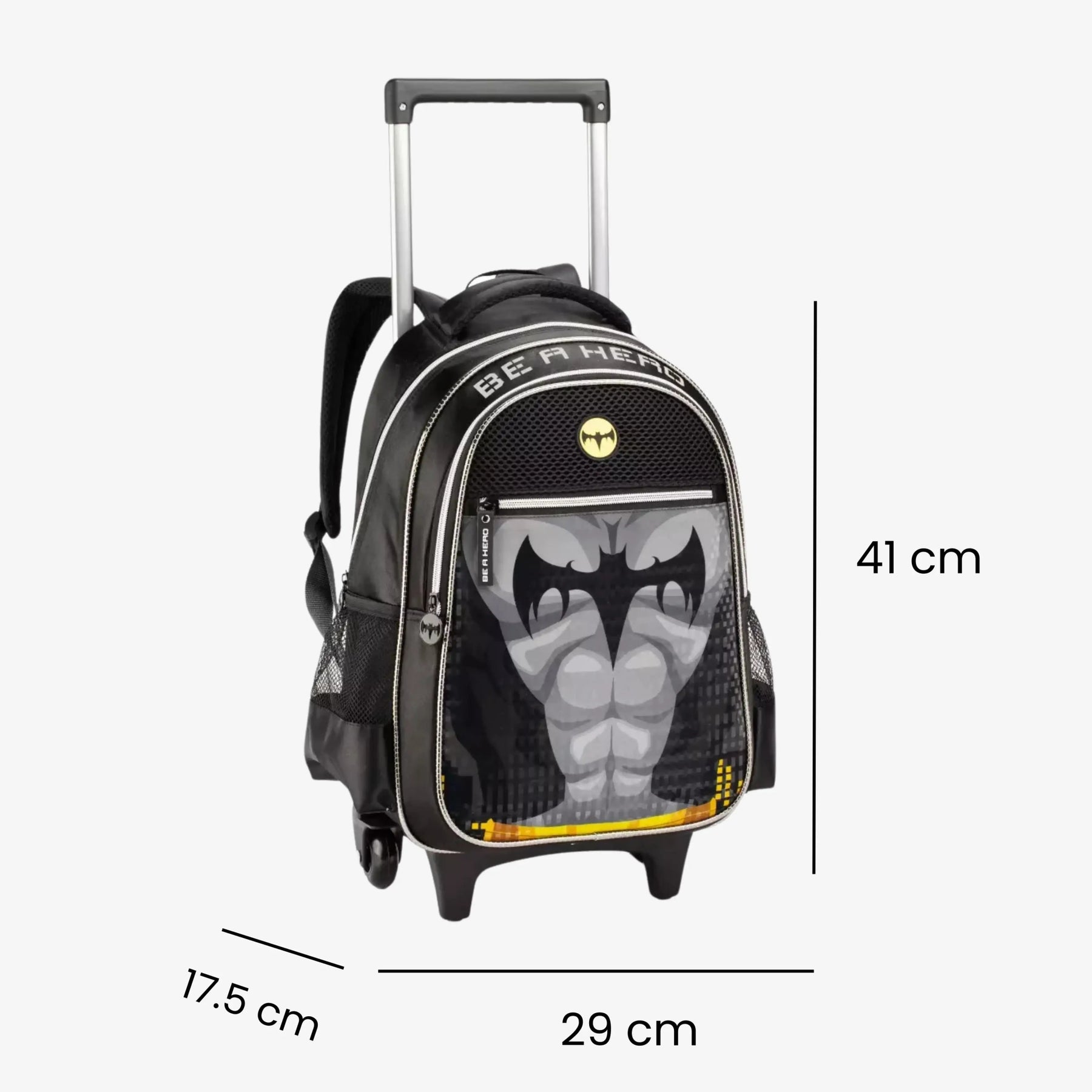 Kit Mochila Batman de Rodinha com Lancheira e Estojo Escolar - ZBaby