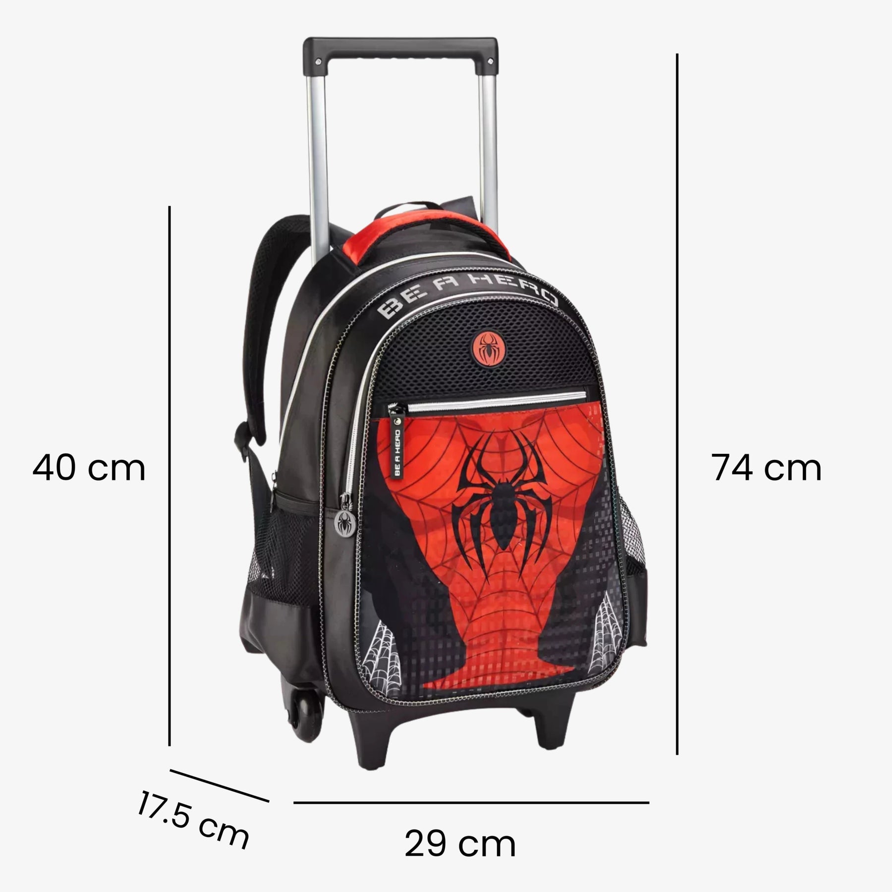 Kit Mochila Homem Aranha de Rodinha com Lancheira e Estojo Escolar - ZBaby