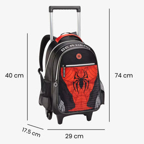 Kit Mochila Homem Aranha de Rodinha com Lancheira e Estojo Escolar - ZBaby