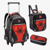 Kit Mochila Homem Aranha de Rodinha com Lancheira e Estojo Escolar - ZBaby