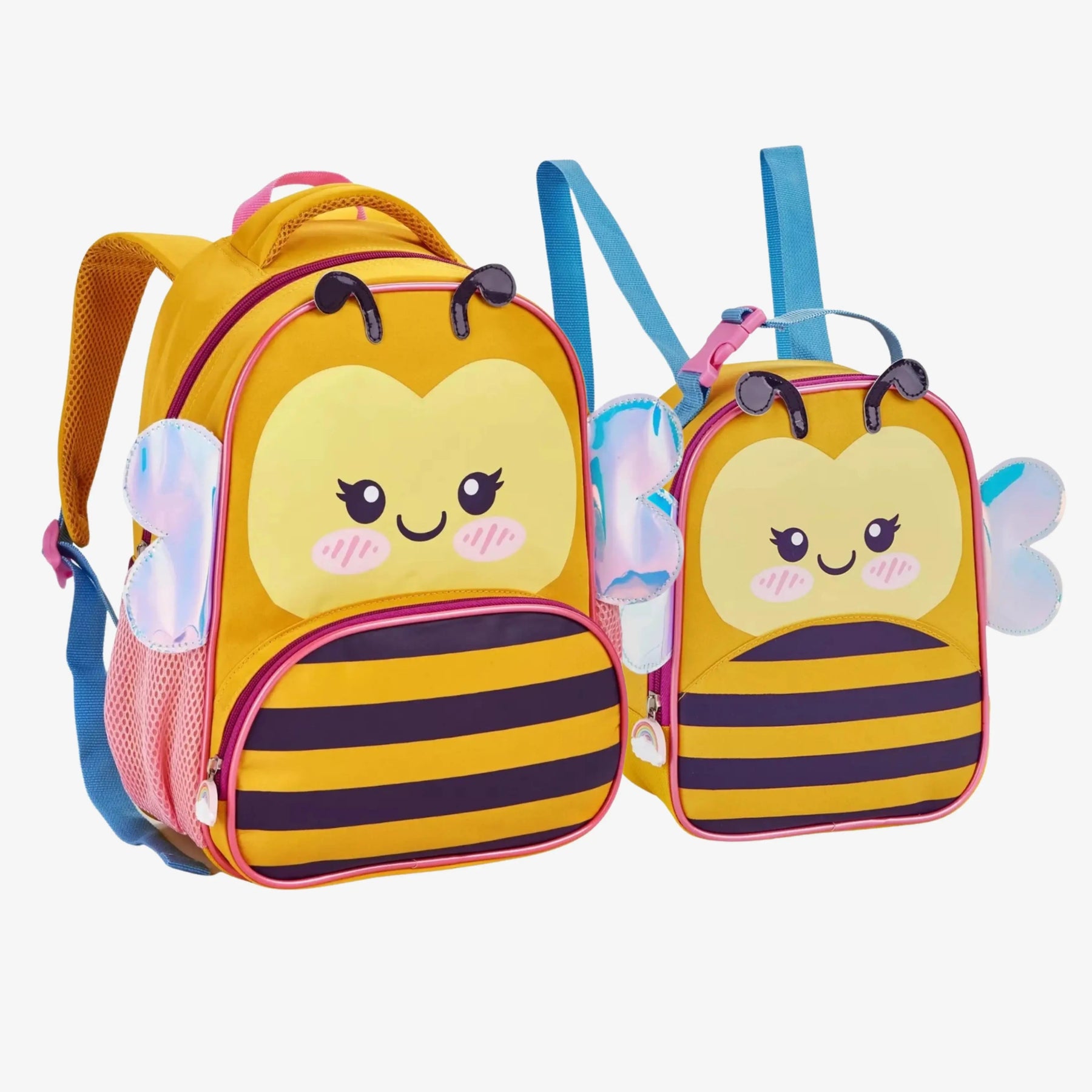 Kit Mochila Infantil Abelha Menina com Lancheira e Estojo Escolar - ZBaby