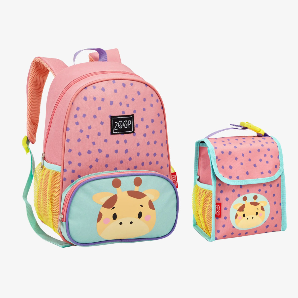 Kit Mochila Infantil Girafa Menina com Lancheira Escolar - ZBaby