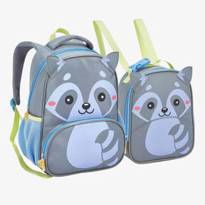 Kit Mochila Infantil Guaxinim com Lancheira e Estojo Escolar - ZBaby