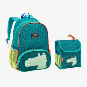 Kit Mochila Infantil Jacaré com Lancheira Escolar - ZBaby