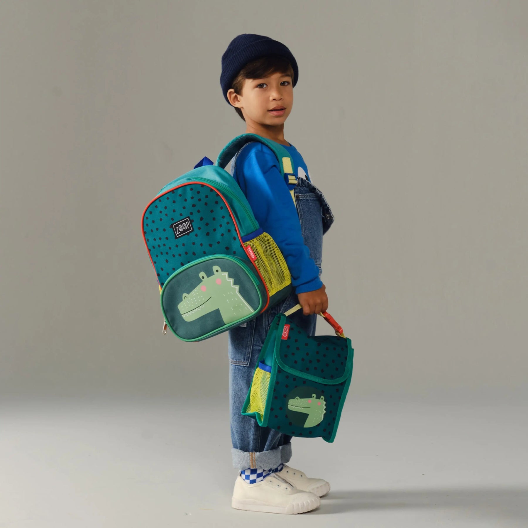 Kit Mochila Infantil Jacaré com Lancheira Escolar - ZBaby