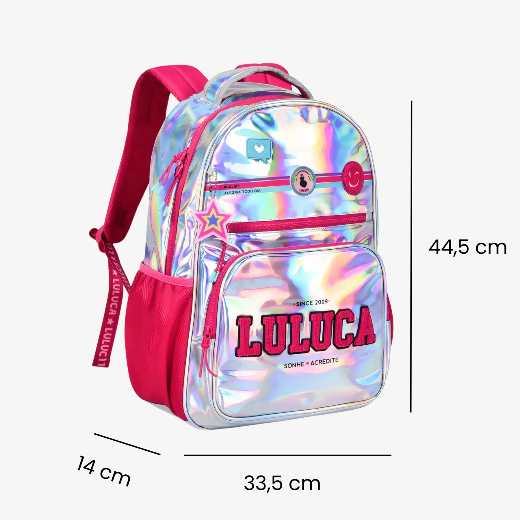 Mochila Luluca Escolar Holográfica - ZBaby