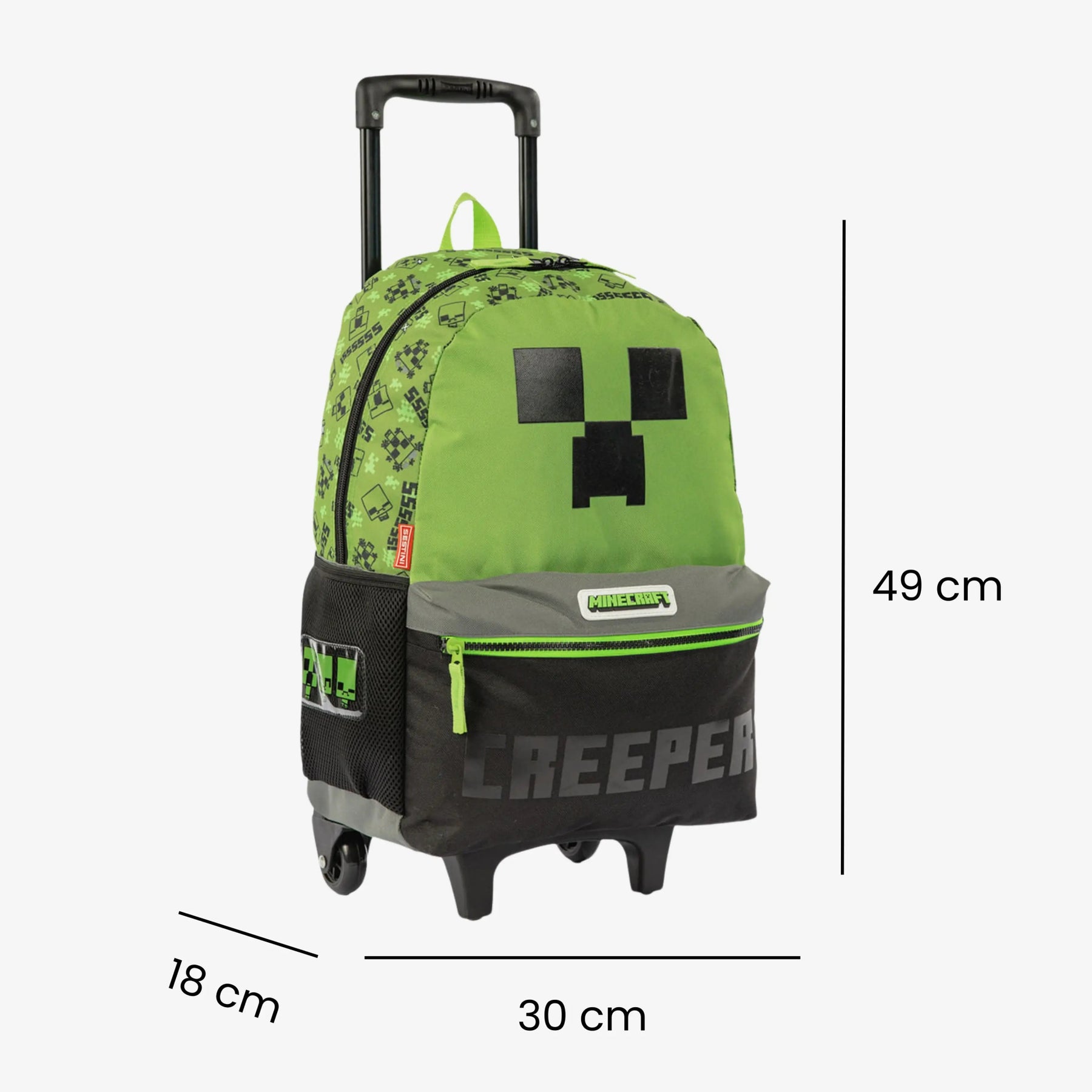 Mochila Minecraft de Rodinha Creeper - ZBaby