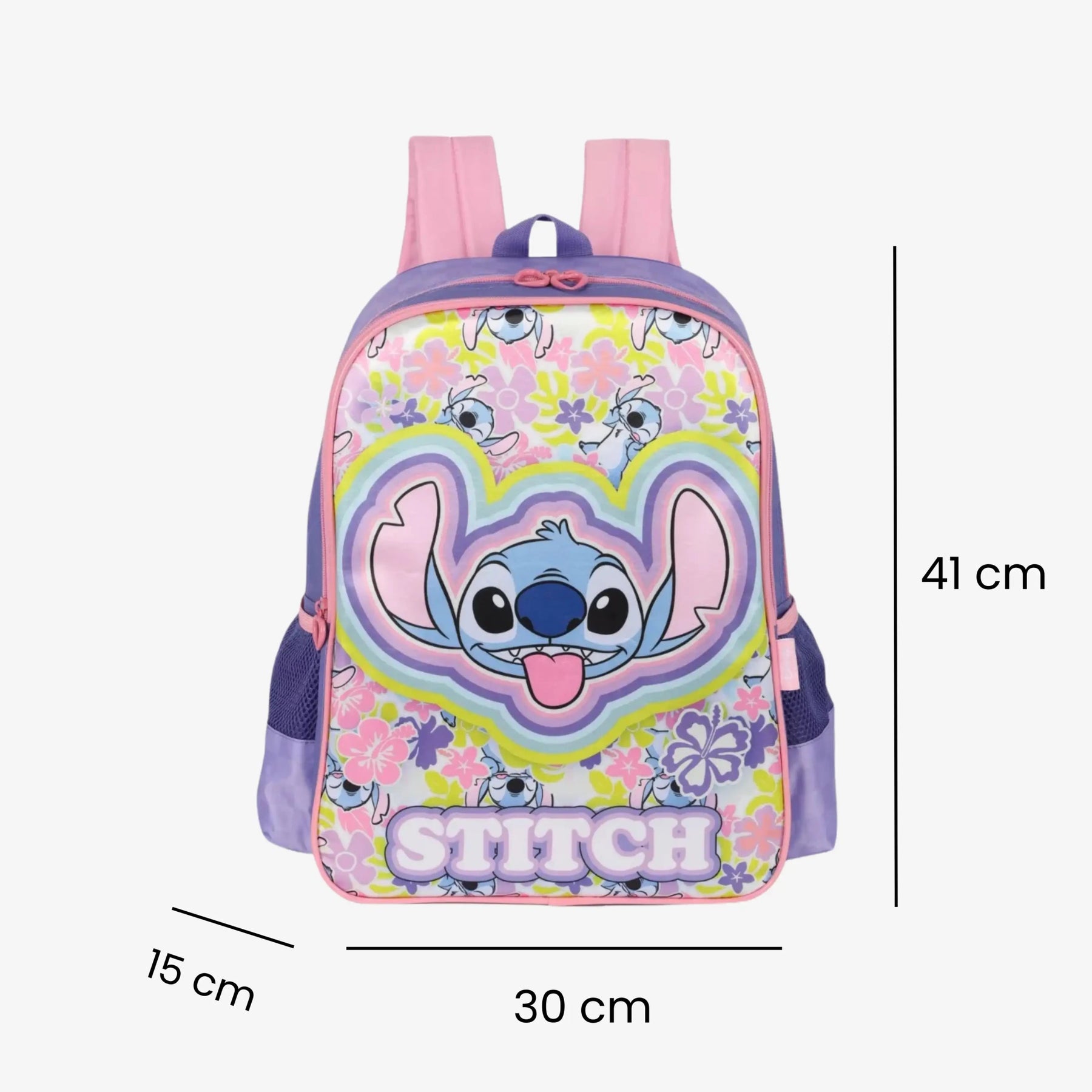 Mochila Stitch Escolar Infantil de Costas Menina - ZBaby