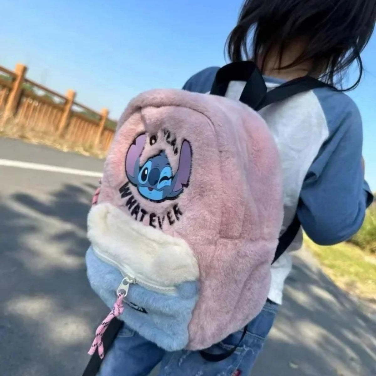 Mochila Stitch Rosa Infantil Menina - ZBaby