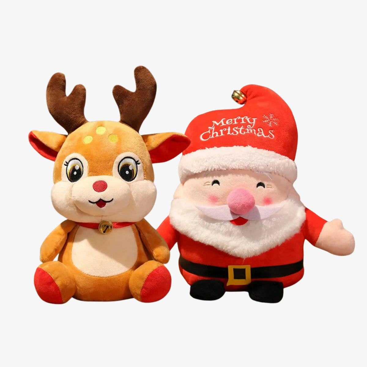 Rena de Natal e Papai Noel de Pelúcia Infantil - ZBaby