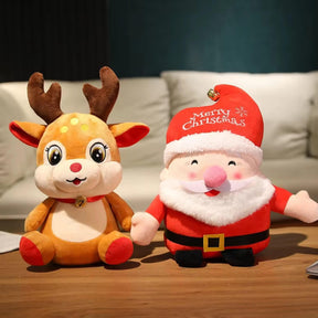 Rena de Natal e Papai Noel de Pelúcia Infantil - ZBaby