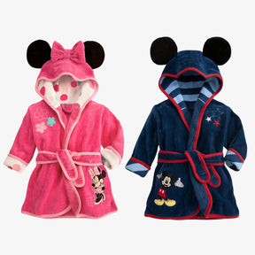 Roupão Infantil Atoalhado com Capuz Mickey e Minnie - ZBaby