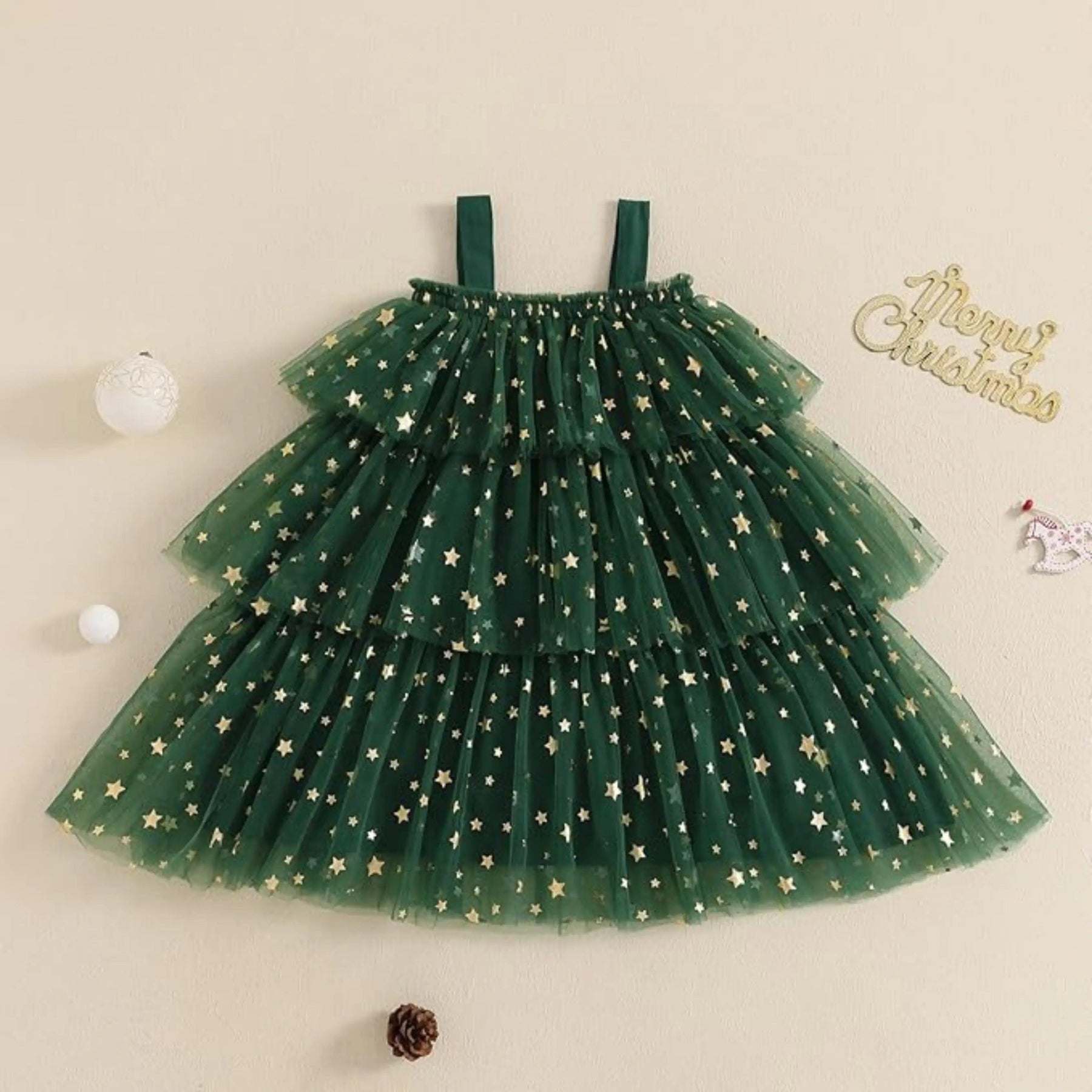 Vestido Árvore de Natal Infantil Verde - ZBaby