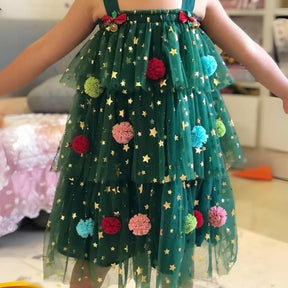 Vestido Árvore de Natal Infantil Verde - ZBaby