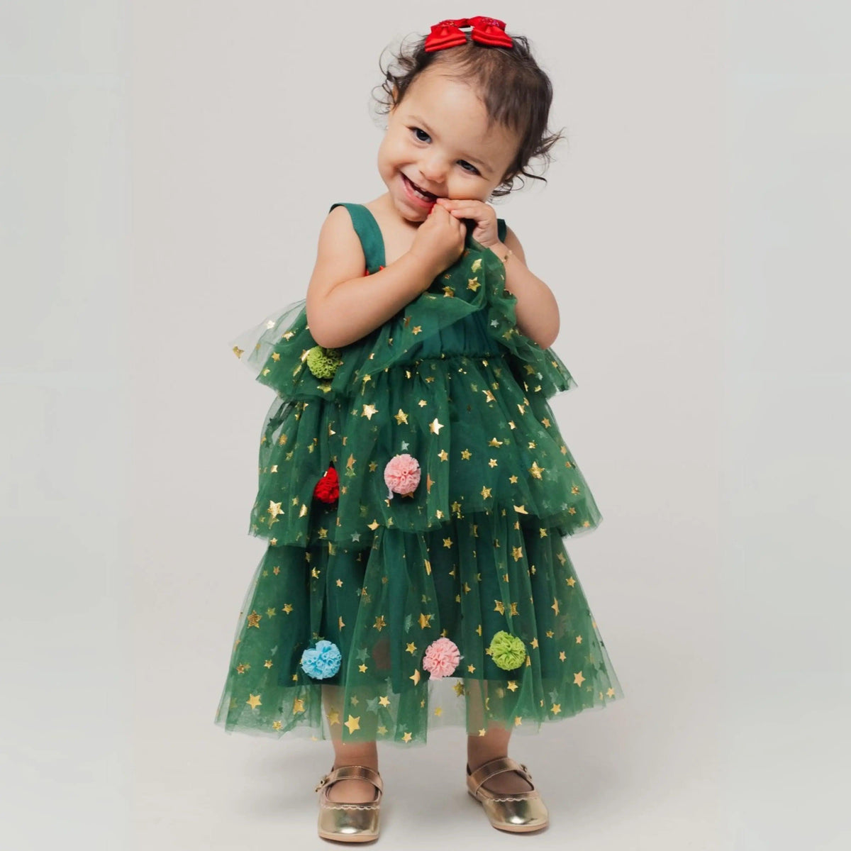 Vestido Árvore de Natal Infantil Verde - ZBaby