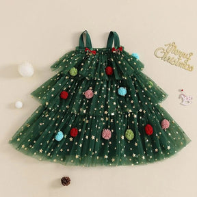 Vestido Árvore de Natal Infantil Verde - ZBaby