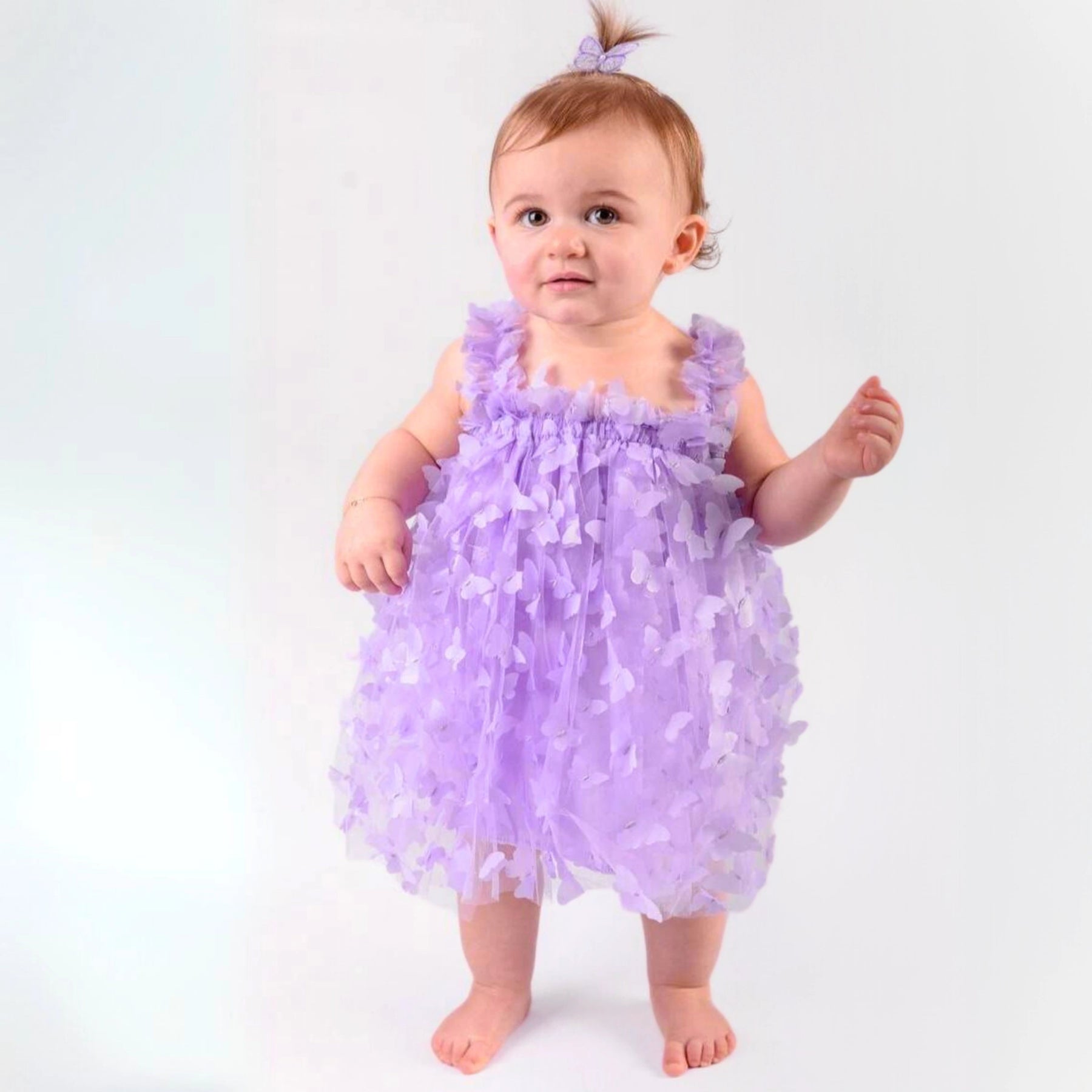 Vestido de Festa Bebê Menina Borboletas - ZBaby