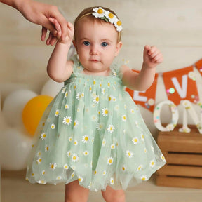 Vestido Floral Infantil Margaridas de Festa - ZBaby