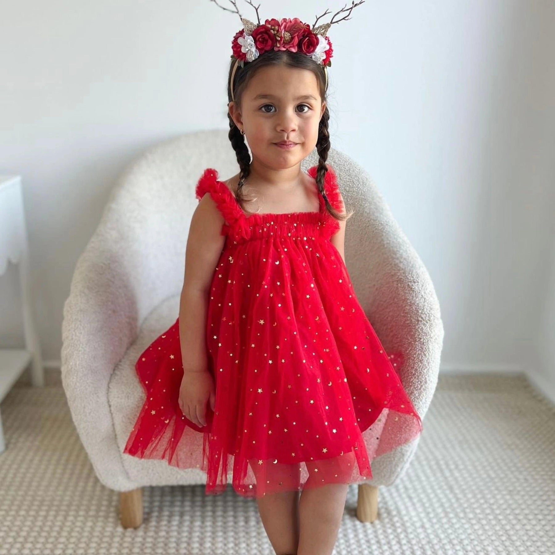 Vestido Infantil de Natal Vermelho - ZBaby