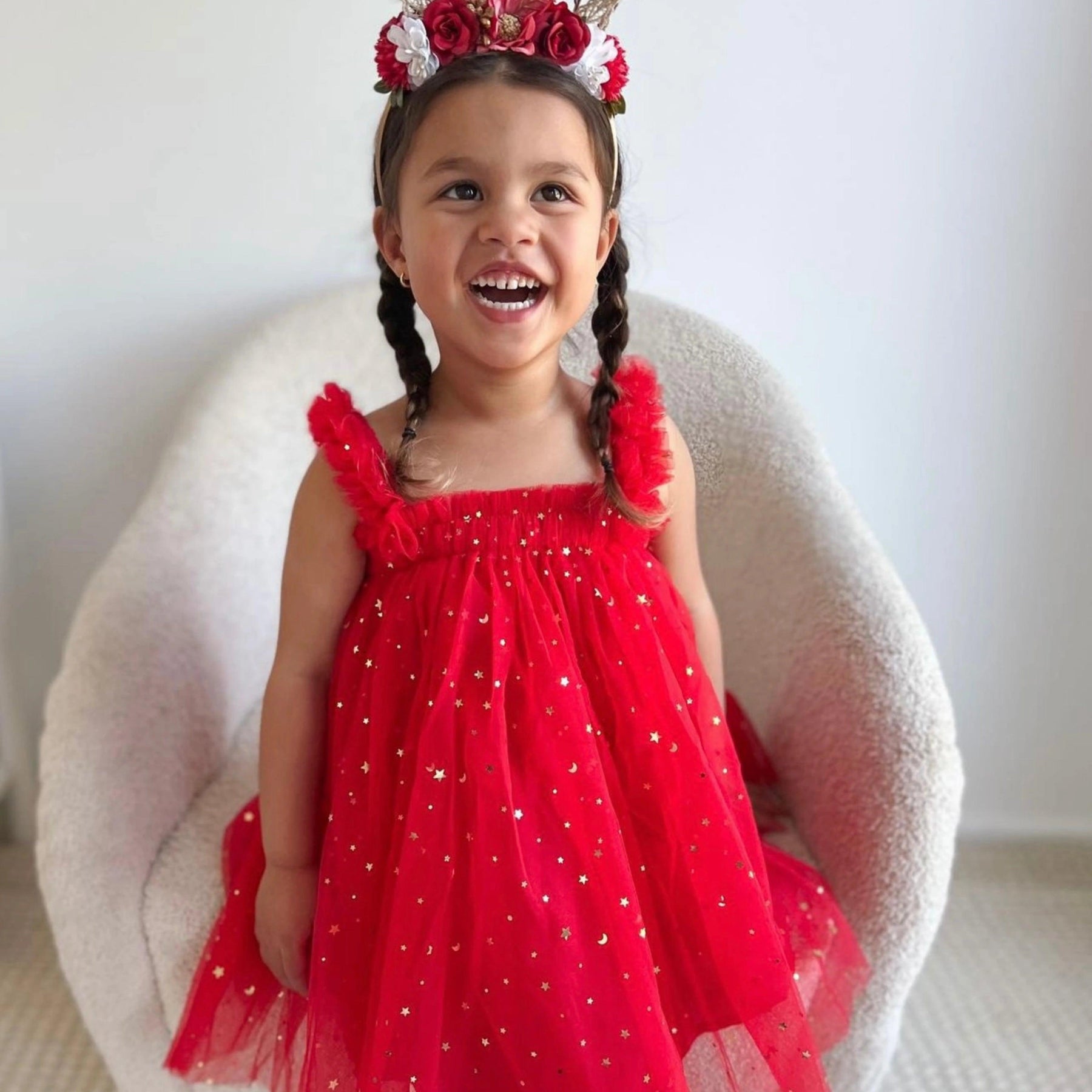 Vestido Infantil de Natal Vermelho - ZBaby