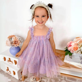 Vestido Infantil Festa com Estrelinhas - ZBaby