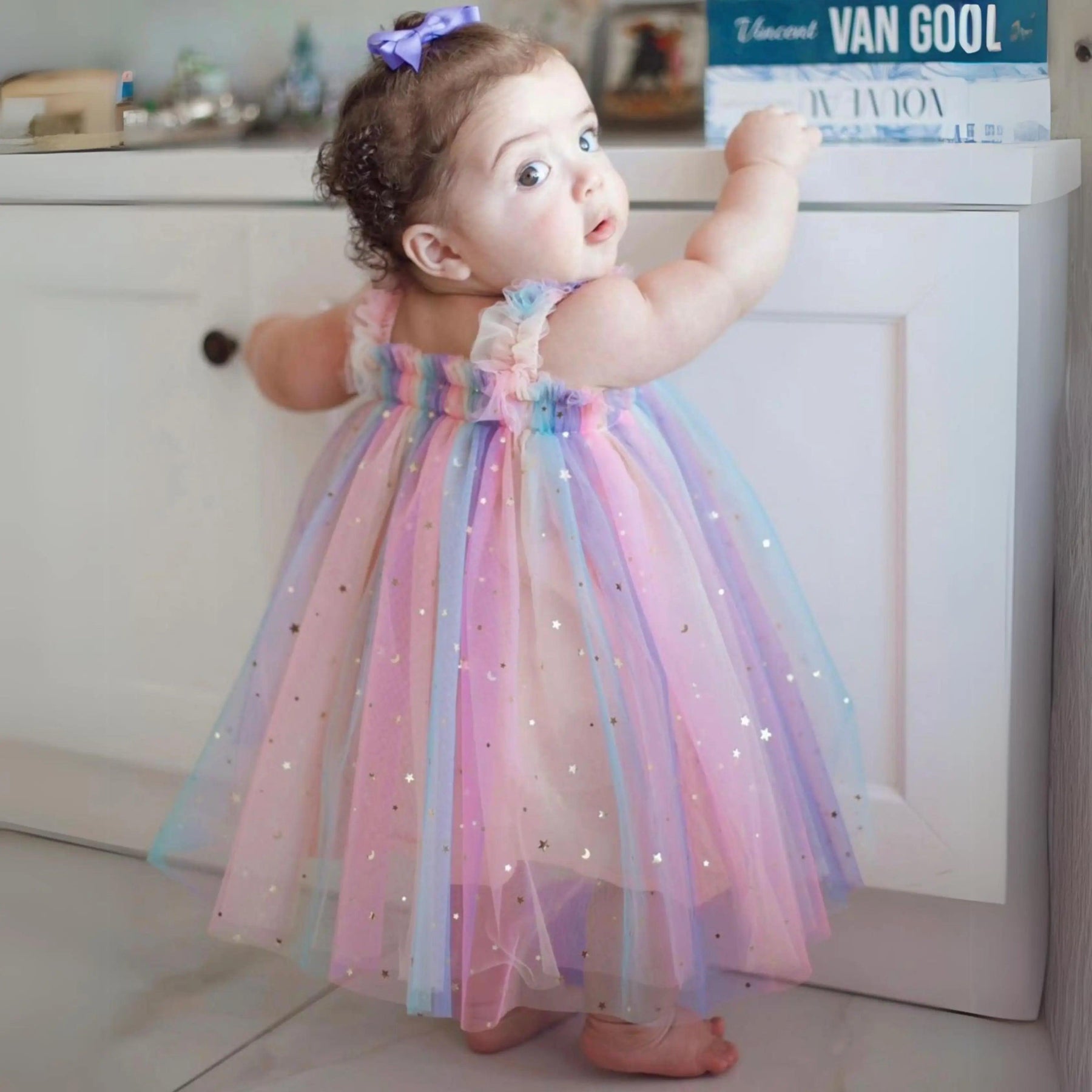 Vestido Infantil Festa com Estrelinhas - ZBaby