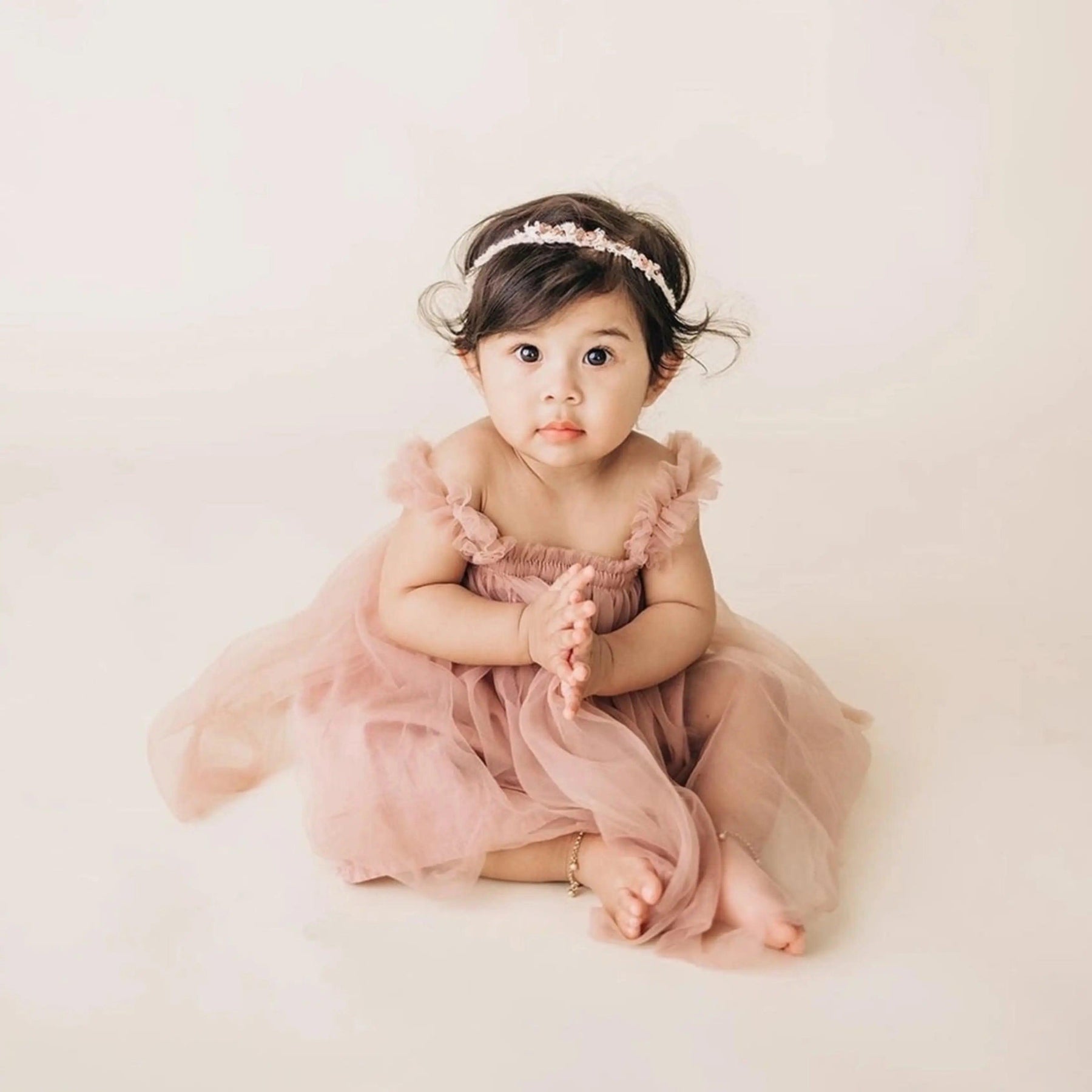 Vestido Infantil Tule Rosa de Festa - ZBaby