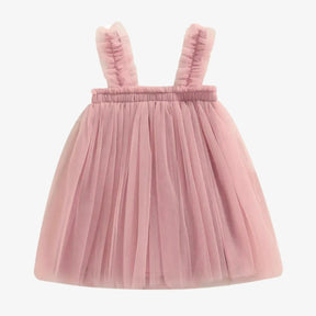 Vestido Infantil Tule Rosa de Festa - ZBaby