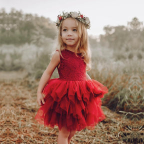 Vestido Infantil Vermelho de Natal com Laço - ZBaby